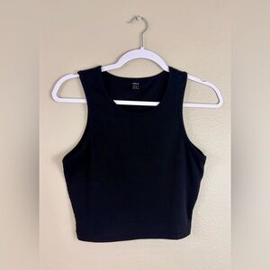 SHEIN Classic Black Sleeveless Cropped Tank Top